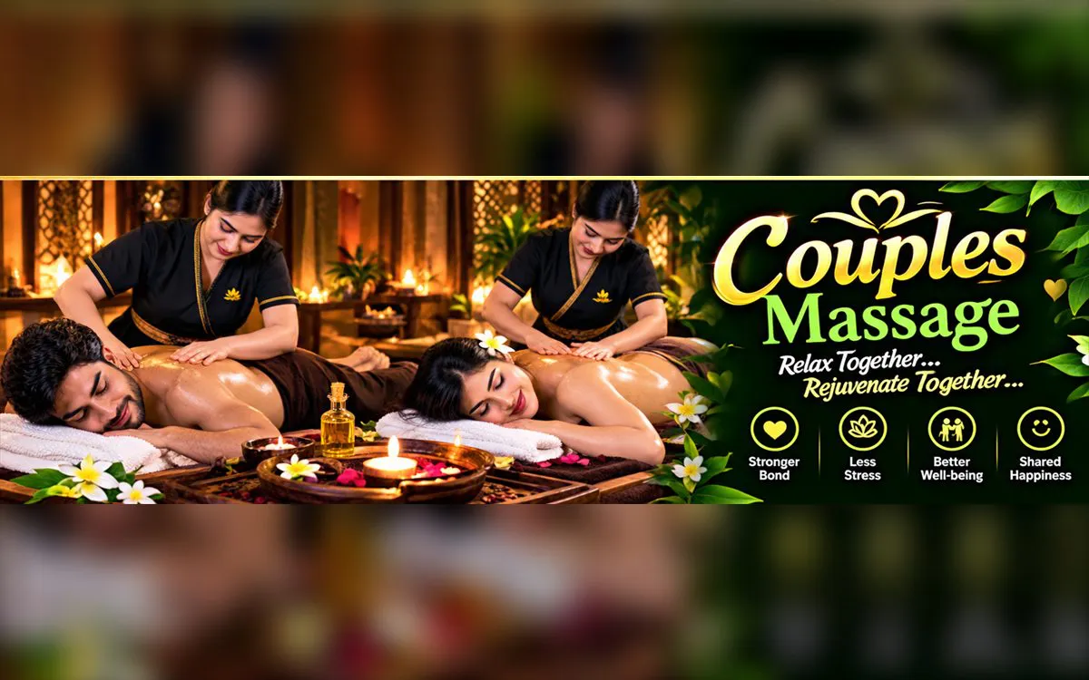 A couple lying side by side under candlelight, each with their own therapist in black